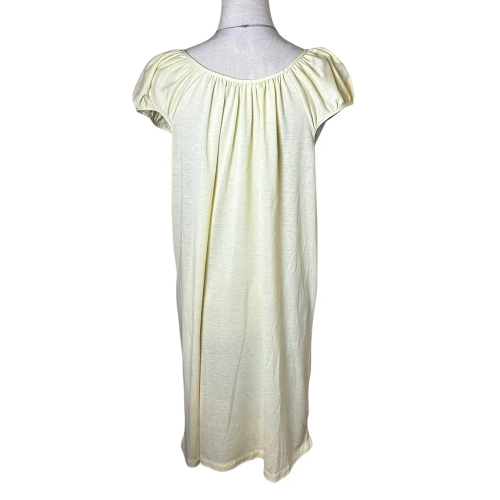 Vintage Nightgown‎ Dress LG | Butter Yellow Lace Embroidered Cottagecore Prairie